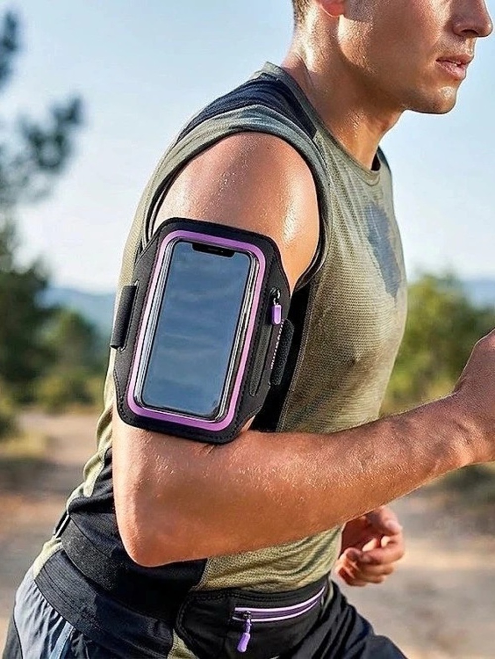 RUNBACH Running Armband/ Sports phone holder Black & Pink Athletic NWT